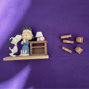 Hallmark | Other | Hallmark Peanuts Gang Lucy And Snoopy Perpetual Calendar  Figure 23 | Poshmark